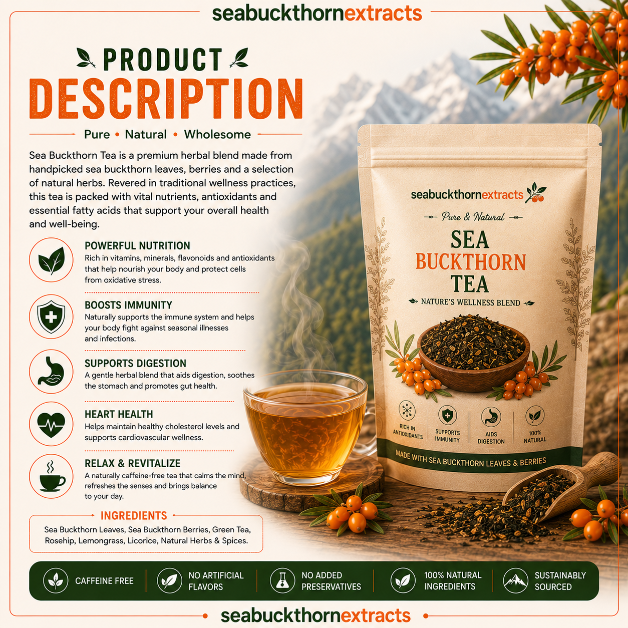 Premium Sea Buckthorn products by seabuckthornextracts from Himalayan berries