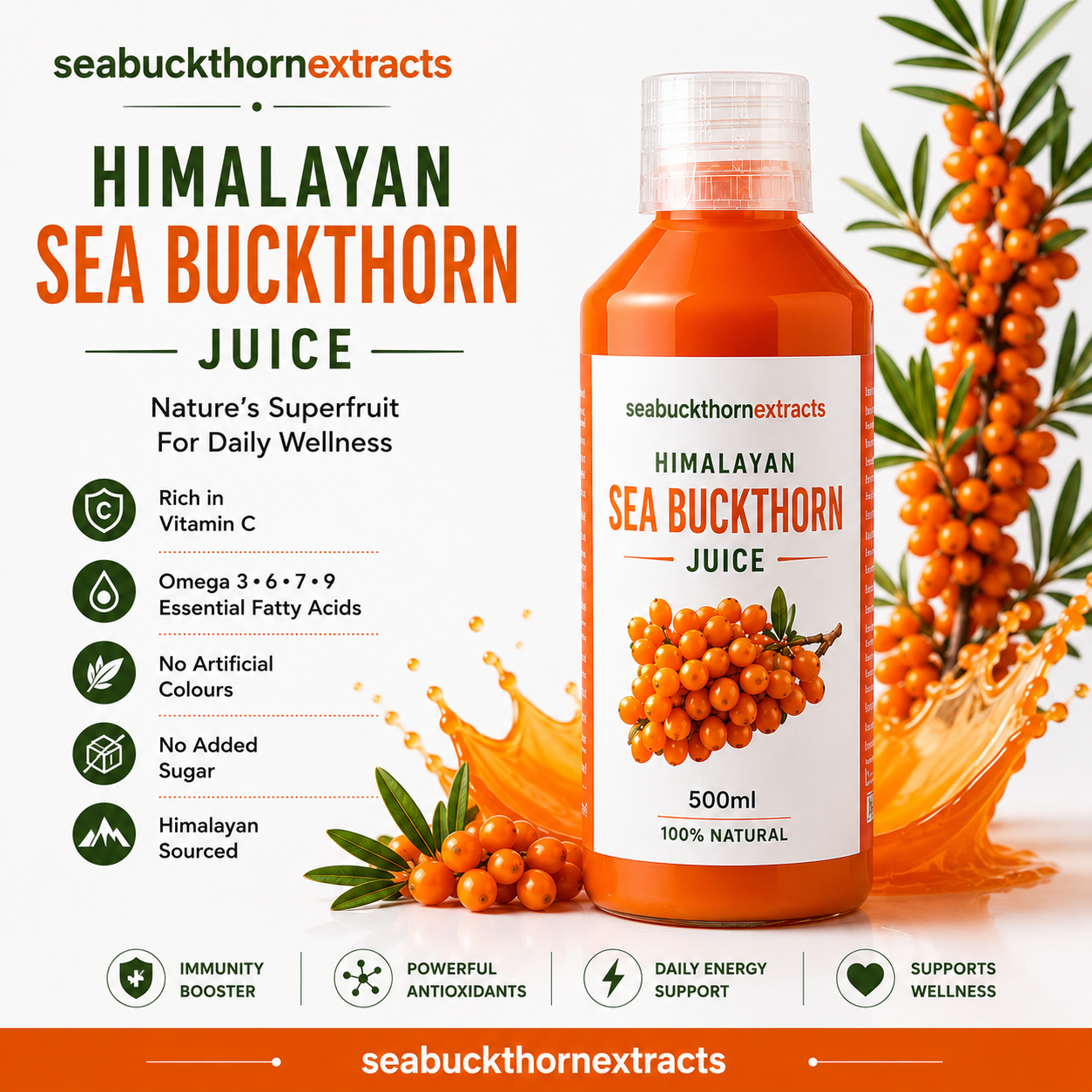 Natural Sea Buckthorn Juice by seabuckthornextracts rich in berry goodness